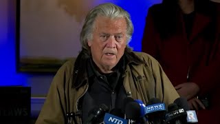 Steve Bannon full remarks after prison release in New York City Oct 29 2024 [upl. by Schell]