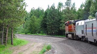 AMTRAK Empire Builder between Libby MT and Bonners Ferry ID [upl. by Yecart]