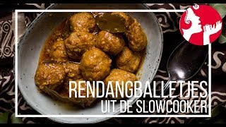 Rendangballetjes uit de slowcooker  OhMyFoodness [upl. by Eudoxia293]