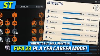 96 OVERALL  WHERE TO PUT SKILL POINTS IN FIFA 23 MY PLAYER CAREER MODE STRIKER [upl. by Aldo454]