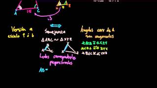 Conocimiento básico de triángulos semejantes [upl. by Ambrose355]