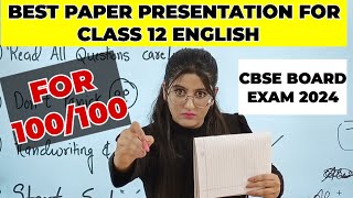 Class 12 English Paper Presentation to score 100100  CBSE CLASS 12 ENGLISH Paper Presentation [upl. by Nicole]