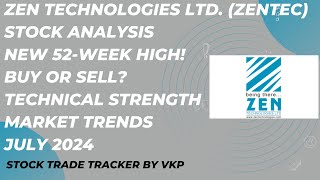 Zen Technologies Ltd ZENTEC Stock Analysis Technical Strength  July 2024  New 52Week High [upl. by Sitsuj827]