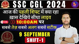 SSC CGL 2024 ANALYSIS 2024  SSC CGL 9th September Shift 1 analysis  SSC CGL Exam Analysis 2024 [upl. by Ima]