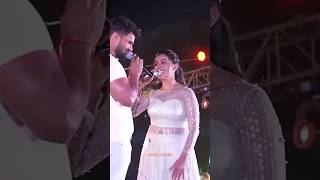 😱khesari Lal Yadav stage show akshara Singh interview [upl. by Atiker]