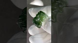 Green Carved Nephrite Ivy Ring [upl. by Schoof]