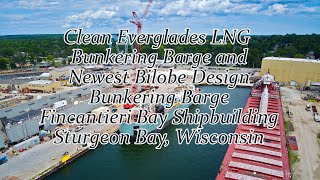 Clean Everglades and Newest Bilobe Design Bunkering Barge Fincantieri Bay Shipbuilding [upl. by Magdalena974]