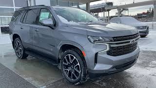 Gray 2021 Chevrolet Tahoe RST Review  GSL GM City  Calgary [upl. by Dnomasor]