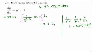 Separable differential equations example 811 [upl. by Eeslehc]