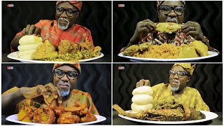 ASMR Food Eating Compilation Watch Chief Olododo eat Nigerian Foods [upl. by Brout734]