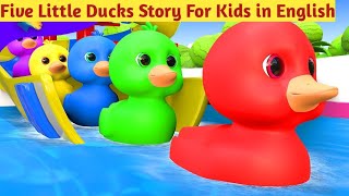 5 Little DucksLearn Colors Song  Five Little Ducks  Newborn Baby Songs amp Nursery Rhymes For Kid [upl. by Sema]