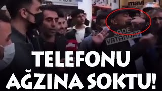 Bir vatandaş telefonunu çıkar diyen yaşlı adamın ağzına cep telefonunu böyle soktu [upl. by Damal593]