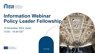 Policy Leader Fellowship Online Information Session 2023 [upl. by Anavoj]