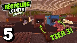 Buying All TIER 3 MACHINES  Recycling Center Simulator  Part 5 [upl. by Aisatnaf]