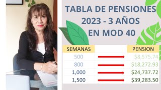 Tabla de pensiones 2023 3 años en modalidad 40 [upl. by Hannazus]