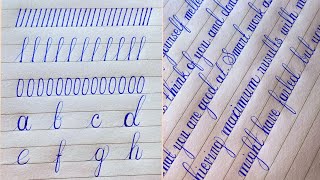 Cursive writing basic steps  a to z alphabet with practice  Cursive handwriting practice [upl. by Dekow]