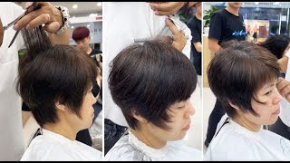 Perfect Short Layered amp Textured Haircut for women Full Tutorial  Short Pixie Cutting Techniques [upl. by Naivart]