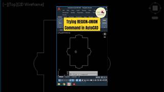 Trying REGIONUNION Command in AutoCAD shorts autocad cadcareer autocadd autocadtips [upl. by Ahseyd725]