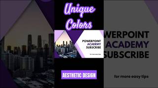 How to add UNIQUE colors to powerpoint presentation design ppt powerpoint [upl. by Notloc]