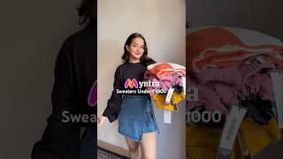 Myntra Sweater Haul  Pinteresty Sweaters‼️  Under ₹1000 😳myntrawinterwear budgetfriendly fyp [upl. by Malti]