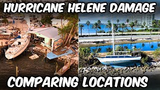 Hurricane Helene Damage Comparing Multiple Locations and Islands [upl. by Savil32]