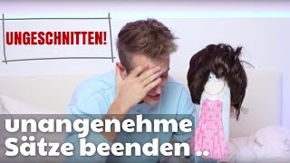 unangenehme Sätze spontan  UNGESCHNITTEN  beantworten 😳  Julienco [upl. by Nnarefinnej]