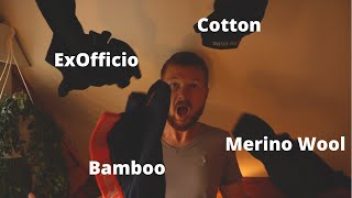 Best Boxer Briefs for Men Merino Wool vs Bamboo vs ExOfficio v Cotton [upl. by Hsur988]