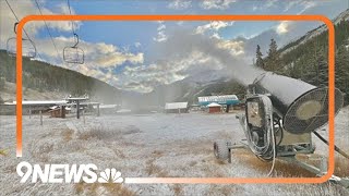 Colorado ski resort making snow as temps plummet [upl. by Yahska]