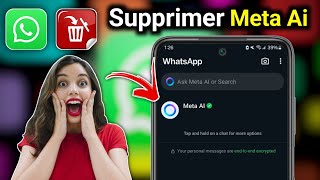 Comment supprimer Meta Ai sur WhatsApp  Android et iPhone Supprimer Meta Ai dans WhatsApp [upl. by Yenreit]