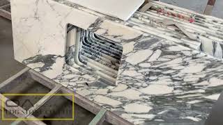 Natural Statuario White marble bathroom vanity tops [upl. by Parry]