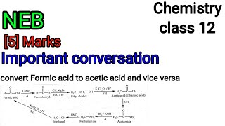 convert formic acid methanoic acid to acetic acid ethanoic acid  Class 12 NEB  chemistry [upl. by Winifred101]