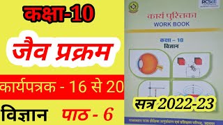 कक्षा 10 कार्यपुस्तिका विज्ञान  कार्यपत्रक  1617181920  Class10 Science Worksheet  1620 [upl. by Ibur]