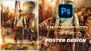 Uncharted 2022 Movie Poster Design  in HindiUrdu  Photoshop [upl. by Baggett]