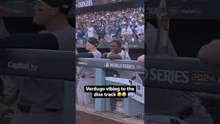 Verdugo forgot which team he was on 😂 shortsviral baseball mlb dodgers yankees [upl. by Nnorahs]