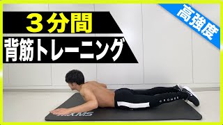 【3分】背筋トレーニング6種目！短時間で追い込む最強自重背筋【器具なし】 [upl. by Bird254]