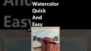 Watercolor Quick And Easy watercolorforbeginners watercolor watercolorpainting watercoloreasy [upl. by Doehne833]