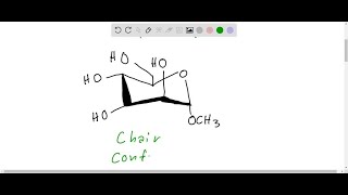 Draw a Haworth projection and a chair conformation for methyl αDmannopyranoside methyl … [upl. by Alleris]