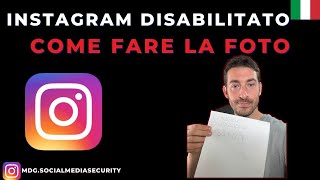 Instagram Disabilitato Come fare il Selfie in app [upl. by Alyag740]