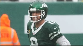 Aaron Rodgers injury update Jets QB suffers knee injury leads scoring drive [upl. by Tisbee198]