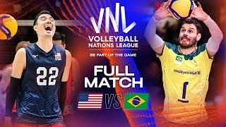 Brazils Revenge against USA 😳🏐 USA vs Brazil  Full Match  Mens VNL 2023 [upl. by Lemal427]