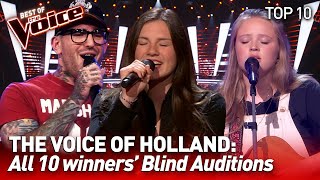 TOP 10  All WINNERS Blind Auditions The Voice of Holland [upl. by Ived]