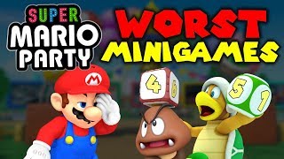 Top 10 WORST Super Mario Party MINIGAMES [upl. by Paco]