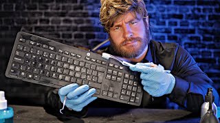 ASMR Professional Dirty Computer Keyboard Deep Clean⌨️✨ [upl. by Norah]