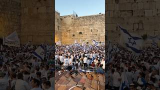 Jerusalem Day celebrations at the Western Wall Plaza in the Old City of Jerusalem Israel 2024 [upl. by Nairdad]