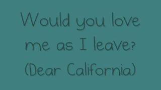 Vanessa Carlon  Dear California Lyrics [upl. by Dall]