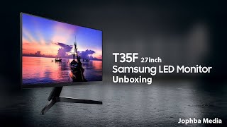 SAMSUNG 27inch T35F LED Monitor Unboxing and Fitting [upl. by Sudoeht]