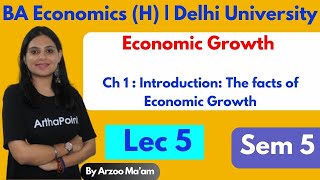 Lec 5  Economics Growth amp Business Cycles  Facts of Economic Growth  BAH Eco Sem 5 [upl. by Nwaf]