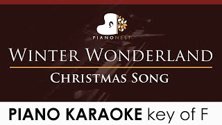 Winter Wonderland  in the key of F  Christmas Song Piano Karaoke Instrumental [upl. by Atileda]