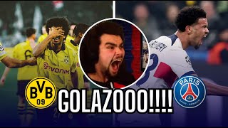 Dortmund 11 PSG • GOAL REACTIONS Champions League 🔥 Warren Zaire Emery [upl. by Padriac8]