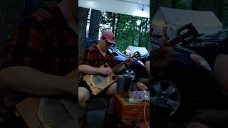 Jack at Clifftop 2024 clifftop2024 cigarboxguitar clawhammerbanjo banjobass [upl. by Rovaert493]